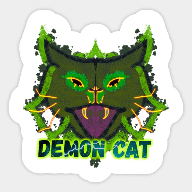 demon cat Sticker by denpoolswag